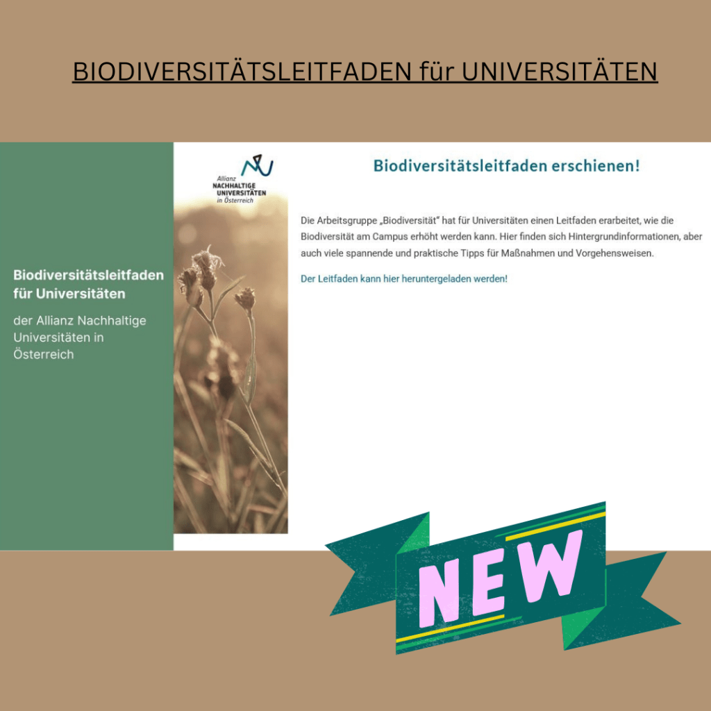 Leitfaden für mehr Biodiversität an Universitäts-Standorten